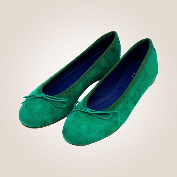 NIB NUR Italy Women’s Leather Suede Round Toe Ballet Flats Shoes IT 39 US 8 - Picture 1 of 4